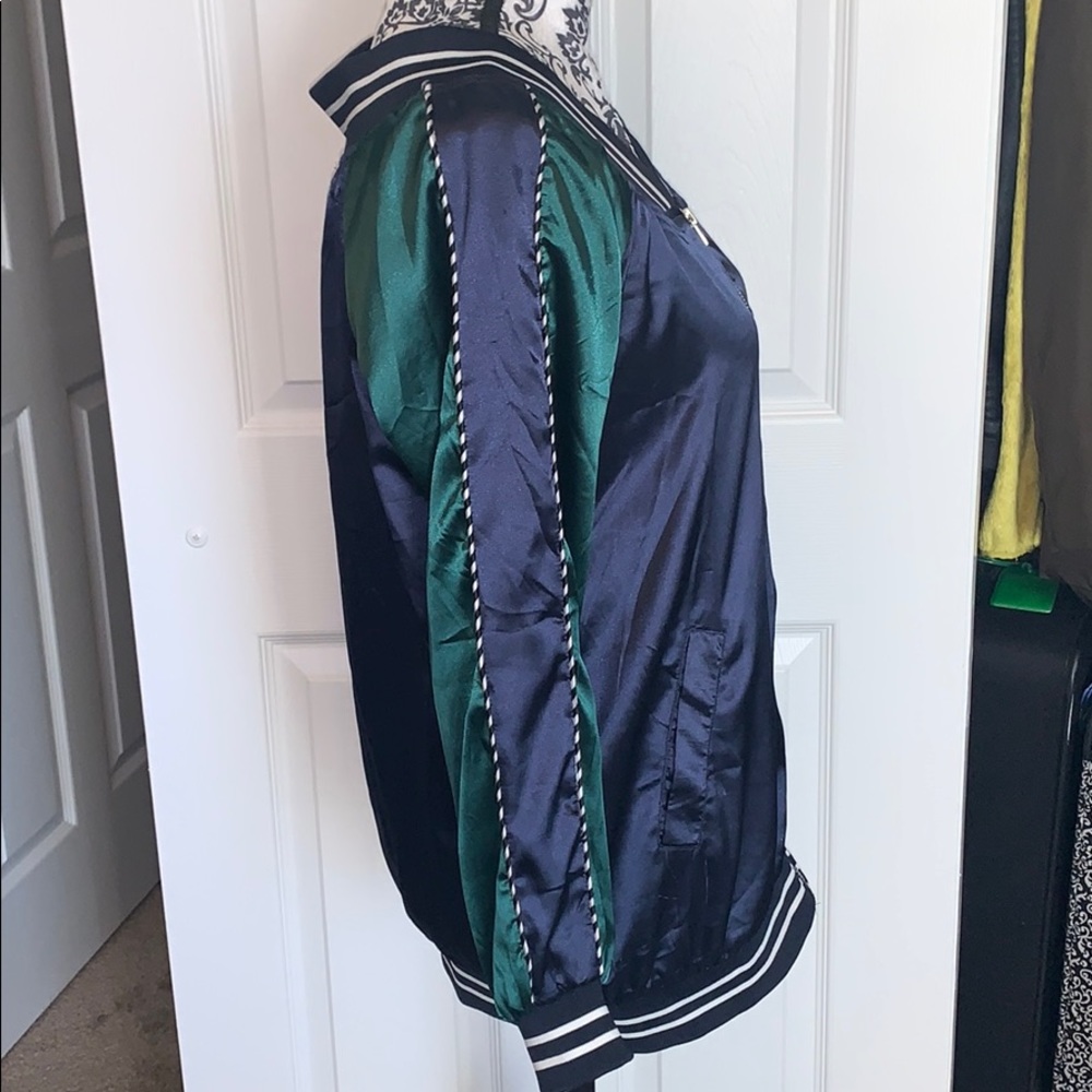 Akua by Jaase Satin Bomber Jacket - Picture 9 of 10